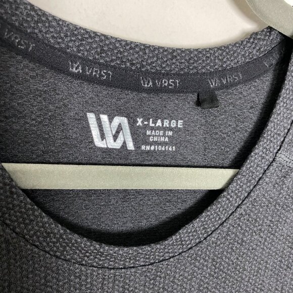 VRST Performance Short Sleeve T Shirt Athletic Gym Mens XL Grey - Picture 2 of 5